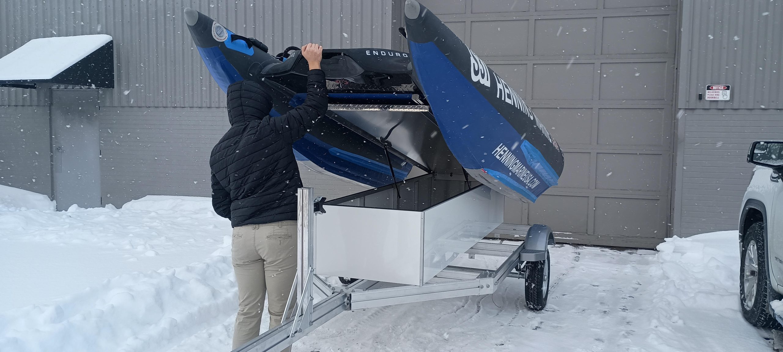 HMR Box Trailer with boat